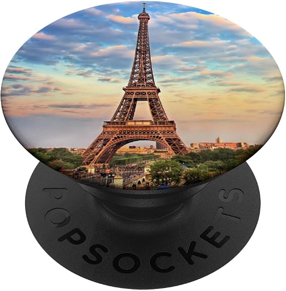 Eiffel Tower Clouds Sundown PopSockets Adhesive PopGrip