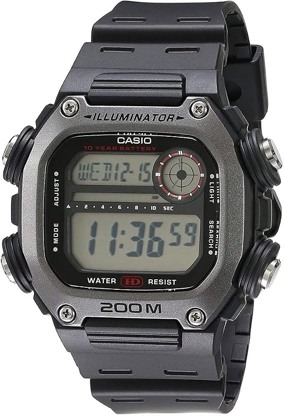 DW-291H-1A Casio Youth Gray Men Digital Casual Quartz International Shipping Casio, Black, Sports