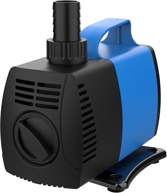 713 GPH Amphibious Submersible and Inline Water Pump - For Aquarium, Pond, Hydroponics, Fountain with Ceramic Shaft, 8.5 ft Lift, 45W