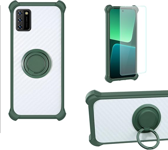bojioderf Case for Suntak Rover MOX Phone Case Cover [with Tempered Glass Screen Protector] PC + Silicone [360 Metal Ring, Magnetic Car Mount] CSKB-LV