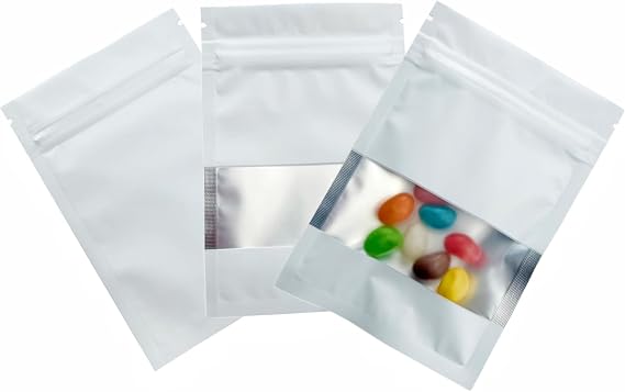 FERENLI 100 Pcs 2.8x3.9 inch Matte Flat White Mylar Food Storage Bags