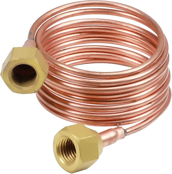 Othmro 1.5m Copper Refrigeration Tubing, 3mm OD, 0.5mm Thickness, 1pcs with Fitting
