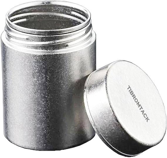 Titanium Canister for Tea with Lid, Airtight Waterproof Small Tin Can Box, Multi-Purpose Container for Tea Coffee Spices and More