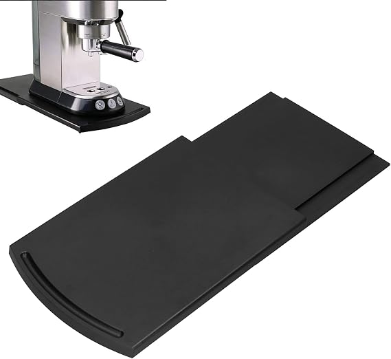 Kitchen Appliance Sliding Tray, Premium ABS Material Base Sliding Shelf with Smooth Rolling Wheels, Under Cabinet Appliance Toaster Coffee Maker Countertop Storage Moving Slider