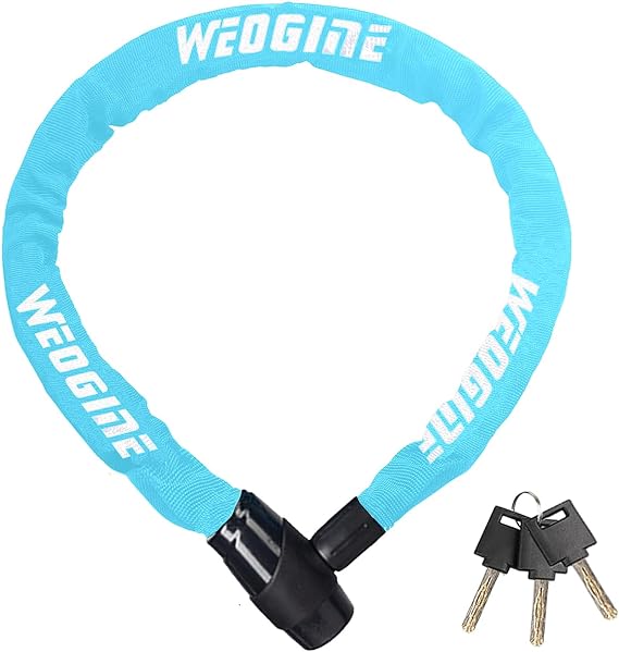 Chain Lock, Heavy Duty Anti-Theft Chain Lock, 2.72 Ft Security Locks with 12 Keys, Waterproof Lock Chain for Scooter, Motorcycle, Door, Gate, Fence