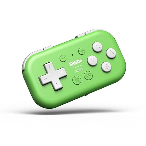 8Bitdo Micro Bluetooth Gamepad Pocket-sized Mini Controller for Switch/Switch 2, Android, and Raspberry Pi, Supports Keyboard Mode (Green)