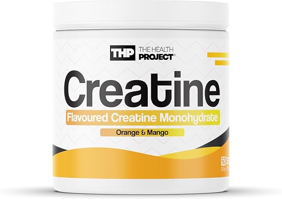 Ultimate Creatine Monohydrate | 250g Bulk Creatine Powder | 50 Servings | Boost Performance & Brain Function | Creatine Bulk (Orange & Mango)