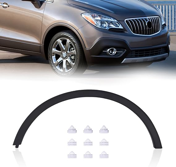 KARPAL Front Wheel Arch Molding Fender Flare Compatible with 2013-2022 Buick Encore, Passenger Side, Replacement 95275469 GM1291247