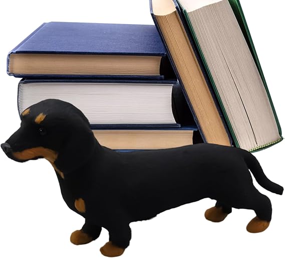 Stuffed Dachshund - Cute Realistic Cartoon Plush Toy, Funny Long Bodied Dog Doll, Adorable Wiener Dogs Puppy | Soft Cuddly Gift for Birthday Children Women Girls Boys Baby Youth Teens