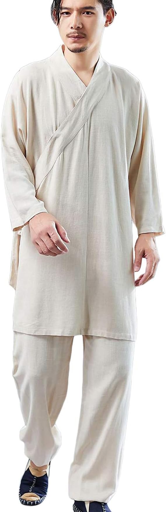 LZJN Men's Chinese Traditional Martial Arts Wear Tai Chi Uniform Kung Fu Clothing Wushu Tang Suit