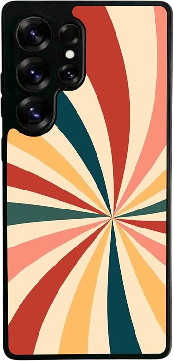 Samsung Galaxy S25 Ultra Uyumlu Kılıf, Vintage Tasarım, Siyah, Silikon, Şok Emici
