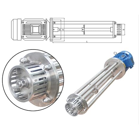 High Speed Homogenizer High Shear Mixer Emulsifier Disperser Machine 1.5KW 220V Lab & Factory