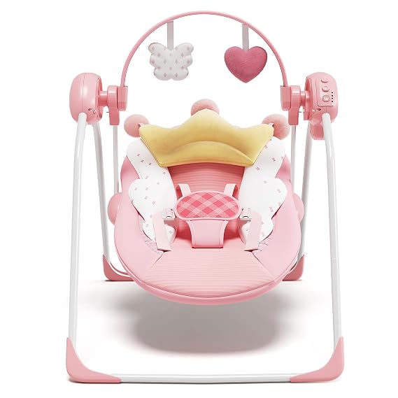 Baby Swings for Infants, Monniebaby Portable Infant Swing with Music, 0-9M