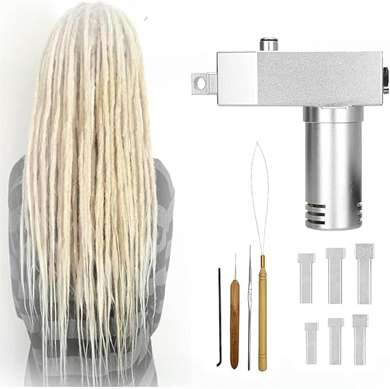Instant Dreadlock Machine, Electric Handheld Portable Dreadlock Maker Crochet Machine,loc machine for dreadlocks,Quick and Easy DIY Dreadlocks Braiding Hair Extensions
