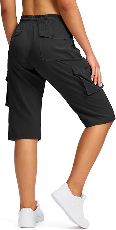 Viodia 15" Long Shorts for Women Hiking Cargo Bermuda