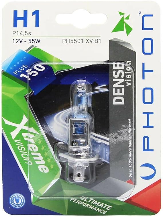 Photon Ampul H1 12V 55W Xtreme Vision +%150 Fazla Işık (Tekli Blister) PHT PH5501 Xv B1