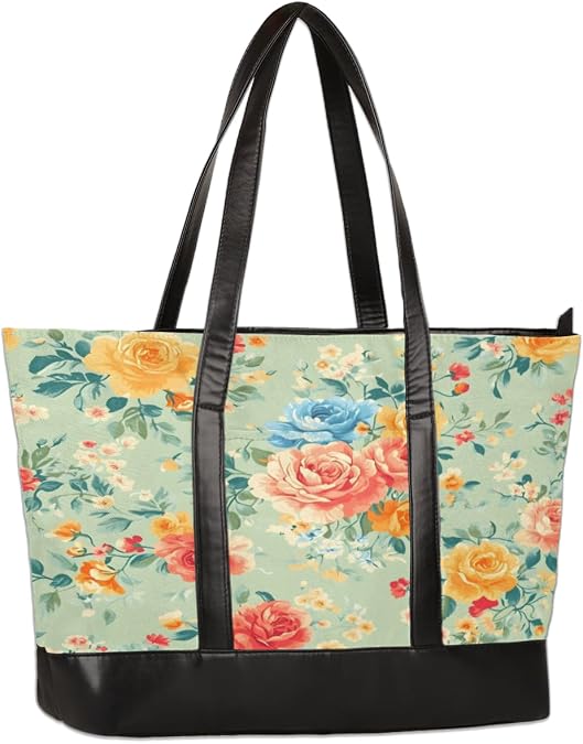Tote Bag for Women with Zipper Large Work Tote Laptop Bags Lightweight Travel Totes Bag