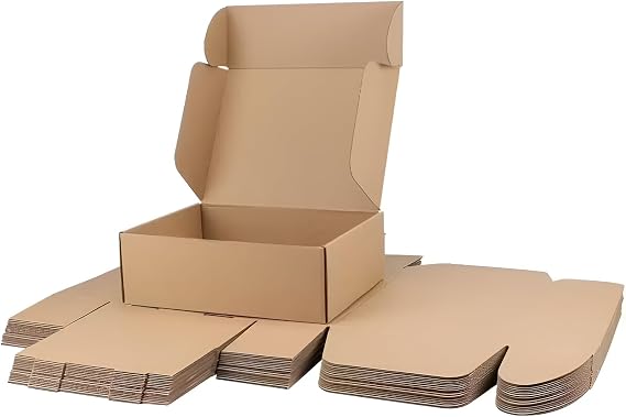 Cardboard Heavy Duty Postal, Gift, Shipping, Packaging, Mailing Boxes 260mm x 160mm x 110mm (10"x6"x4") - for Parcels, Post, Ecommerce, and Gifts - Pack of 10
