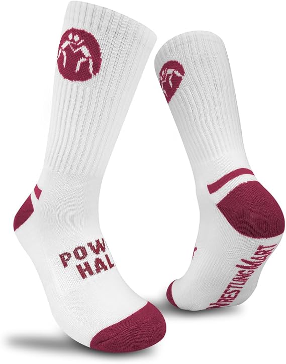 WrestlingMart Performance Socks - Secure Fit & All Day Comfort - Moisture-Wicking Mesh - Built in Arch Support (Unisex)