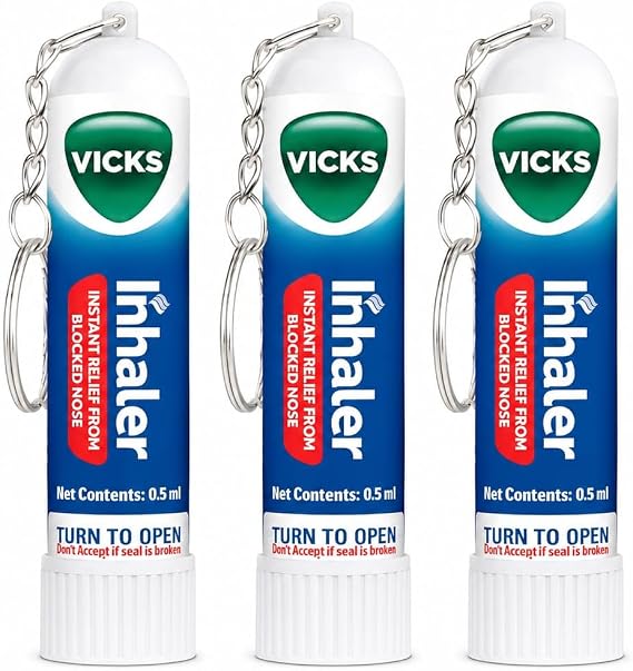 3 x Vicks Inhaler Nasal Stick 0.5ml