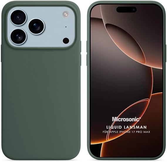 Microsonic Apple iPhone 17 Pro Max için Kılıf Liquid Lansman Silikon Yeşil [iPhone 17 Pro Max ile Uyumlu Kılıf - Yeşil]