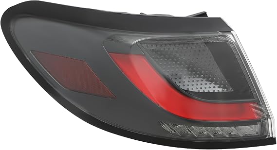 LED Tail Light Assembly for Honda HR-V 2023 2024 Left Driver Side Outer Rear Tail Lamp Replacement Red & Clear Lens Black Housing HO2804125 335503W0A01 (Left Driver Side)
