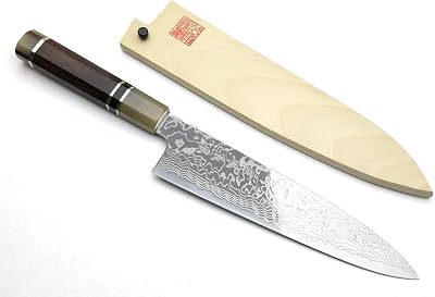 Yoshihiro ZDP189 Super High Carbon Stainless Steel Suminagashi Gyuto Knife 8.25 210mm
