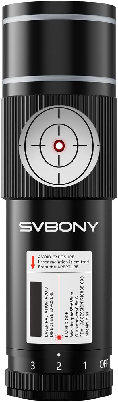 SVBONY SV121 Next-Generation Red Laser Collimator, 1.25 inch Adjustable Collimation Eyepiece with Upgraded Triangular Screw and Dual-Rubber Rings for Precise & Reliable Telescope Alignment | 7 Bright Levels, Red Laser Collimator for Telescope