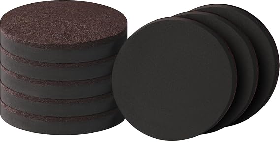 Felt Furniture Sliders for Hardwood Floors - FURNIGEAR 8 PCS 3 12" Furniture Moving Pads Sliders Heavy Duty Felt Sliders Chair Leg Floor Protectors - Move Your Furniture Easily & Safety