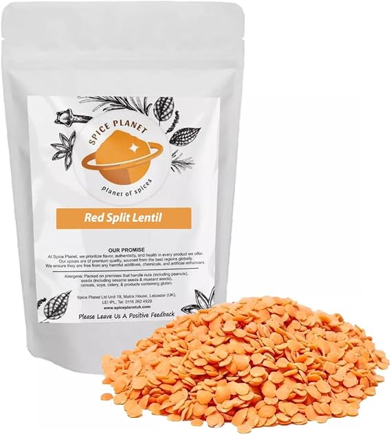 1kg | Lentils Red Split | Masoor Dal | Red Masoor Dal Split by Spice Planet® (1000 Grams)