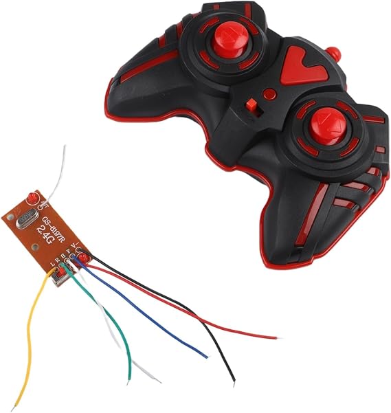 Minhe Remote Control Transmitter for 4 Channel RC Models Remote Control Module System With Transmitter Board And Receiver(Red)