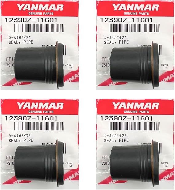 4PCS Genuine Yanmar Fuel Injector Seal Pipe 123907-11601 for 4TNV94 4TNV98 4TNV98T Engines