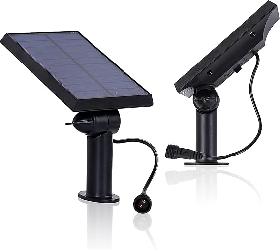 Brightech Ambience Pro Solar Power Remote Control Outdoor String Lights bundled with One Extra Replacement Solar Panel, Commercial Grade