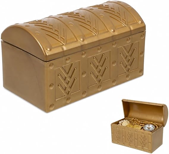 TENDYCOCO Mini Treasure Chest, 8.8 cm Plastic Pirate Trinket Box