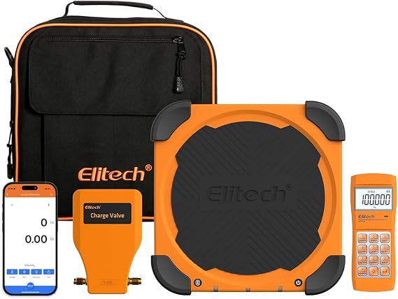 Elitech Wireless Refrigerant Scale 330 lb with Charging Valve, LMC-310A