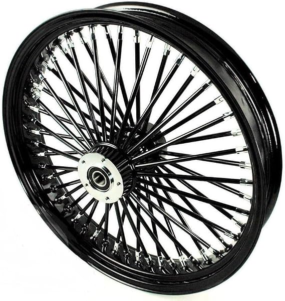 21 X 3.5 Black 48 Fat King Spoke Front Wheel Harley Touring Bagger 2000-07 Fat Spoke Mammoth