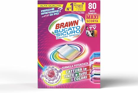 BRAWN Safe Laundry 80 Sheets - Catches Colours