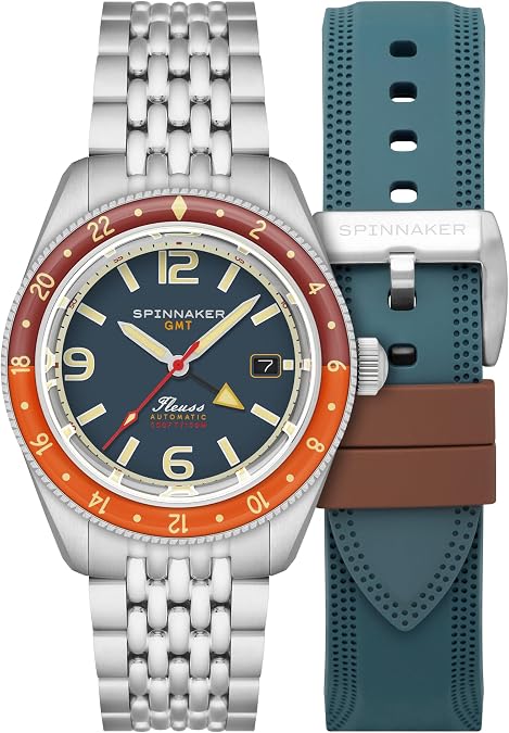 Spinnaker Men's Fleuss GMT Automatic Watch with Solid Stainless Steel Bracelet SP-5120