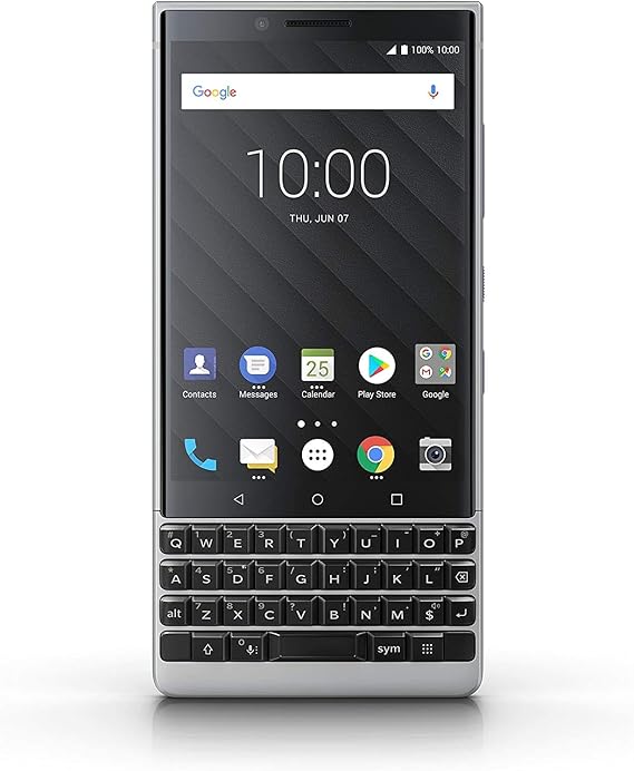 BlackBerry KEY2 Black Unlocked Android Smartphone 4G LTE US Version Silver 64GB