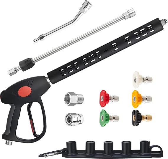 M MINGLE High Pressure Washer Gun with Extension Wand & 30 Curved Rod