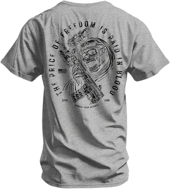 Combat Iron Men's Graphic T-Shirt - Paid in Blood