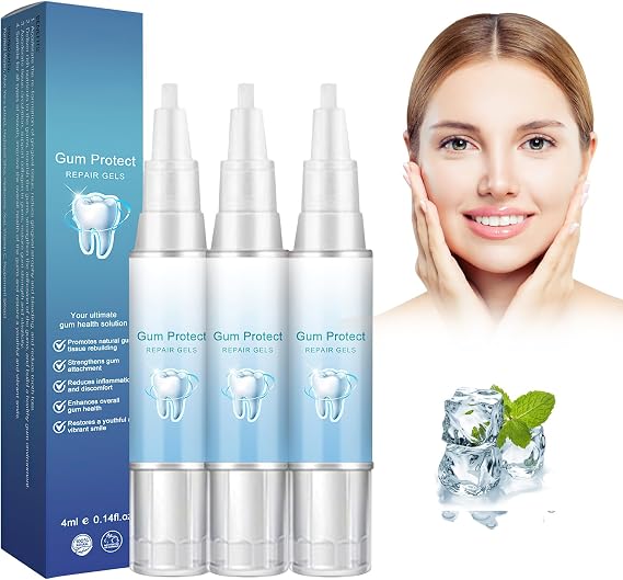 NeslemyTM Gum Shield Therapy Gel, Neslemy Gum Gel, Dentizen Gum Therapy Gel, Teeth Whitening Essence Pen, Gum Instant Treatment Gel, pack of 3