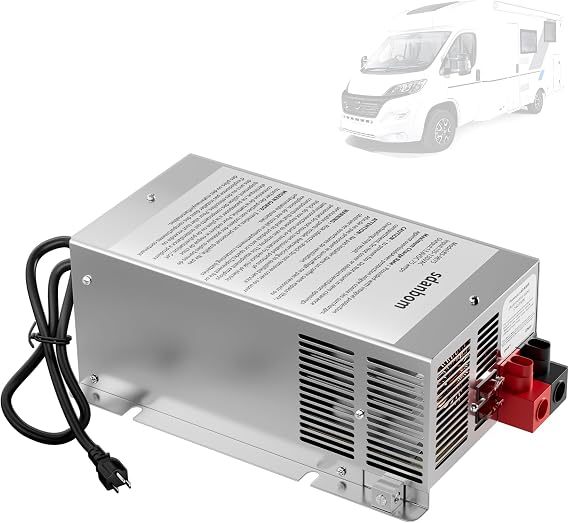 WF-9875 75 Amp RV Power Converter - Deck Mount Three-Stage Power Converter/Charger Replacement for 9800 Series,Rv Converter 75 amp for Camper RV Trailer...