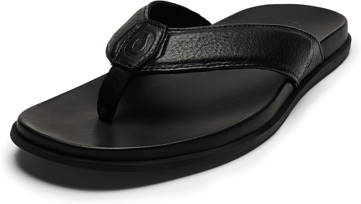 OluKai Olali Men's Leather Sandals, Versatile & Comfortable Flip Flops