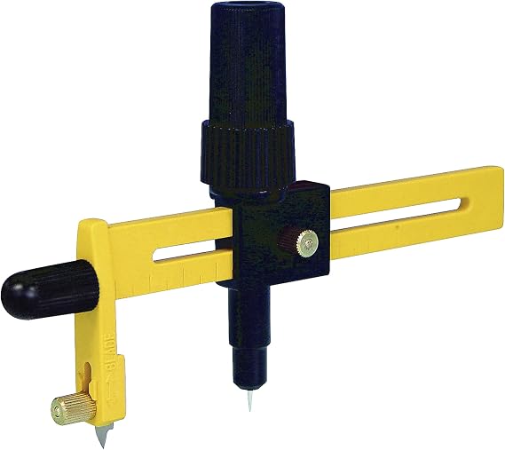 OLFA Circle Cutter, Rubber, Multi-Colour, 16cm-220cm Diameter