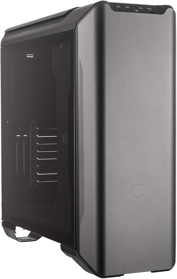 Cooler Master MasterCase SL600M Black Edition – Aluminium PC Case with Superior Vertical Airflow and Noise Reduction, Tempered Glass Side Panel, Proximity Lighting and Advanced Hardware Compatibility