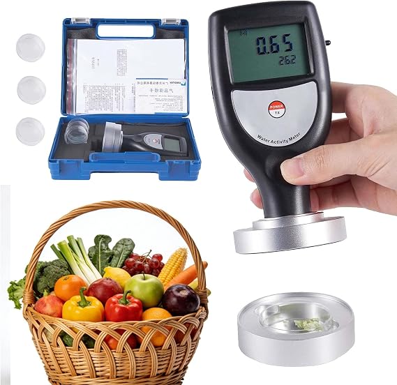Water Activity Meter Portable Water Activity Tester Smart Food Water Activity Tester with Measuring Range 0~1.0aw and Accuracy 0.02aw, Smart Food Water Activity Tester for Home(USB+BLUETEETH)