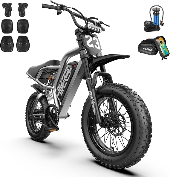 HiKeep Electric Bike for Adults and Teens, 16 Inch Fat Tire Ebike