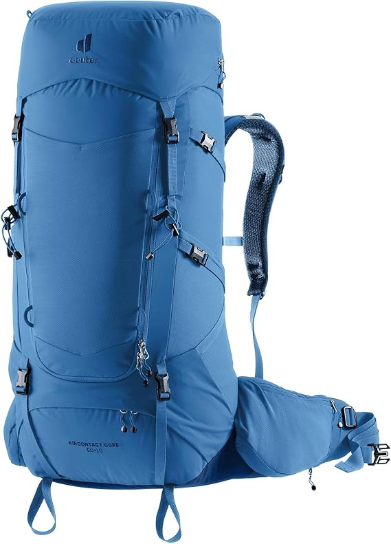 Deuter Aircontact Core 50+ 10L, Technical Multi-Day Hike Backpacking Pack - Baltic-Nightblue