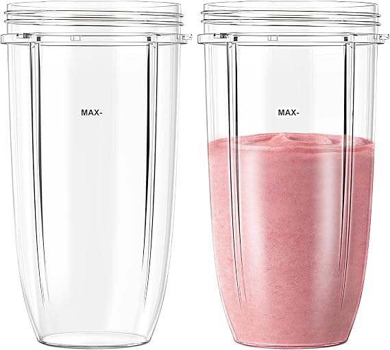 Pure Realm 32oz Blender Cups for NutriBullet 600W & 900W Blender Systems